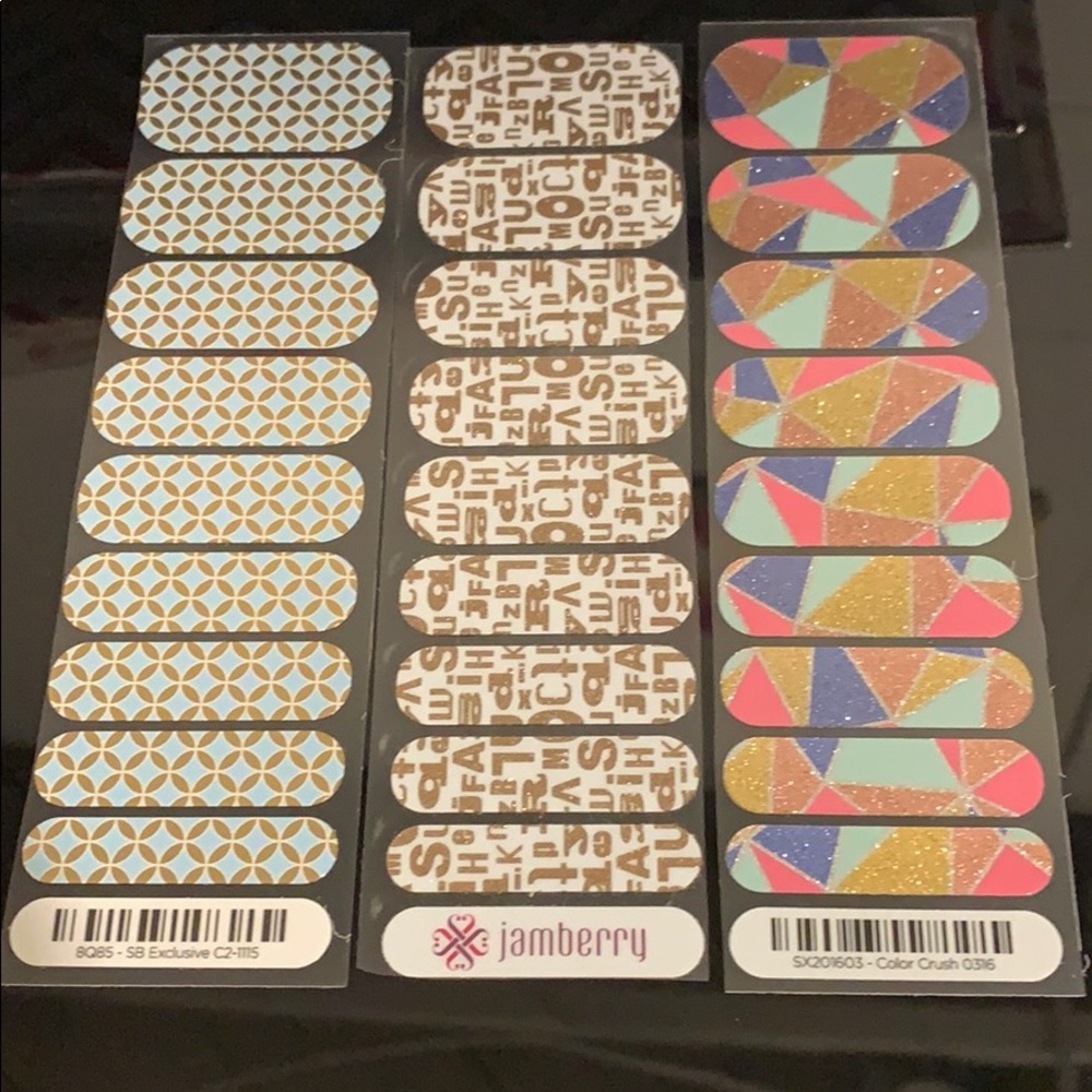 3 HALF Sheets Jamberry Nail Wraps- Adult